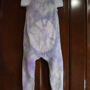 Oak Meadow Kids Romper Size 3-4 Years Purple Tie-dyed Jumper